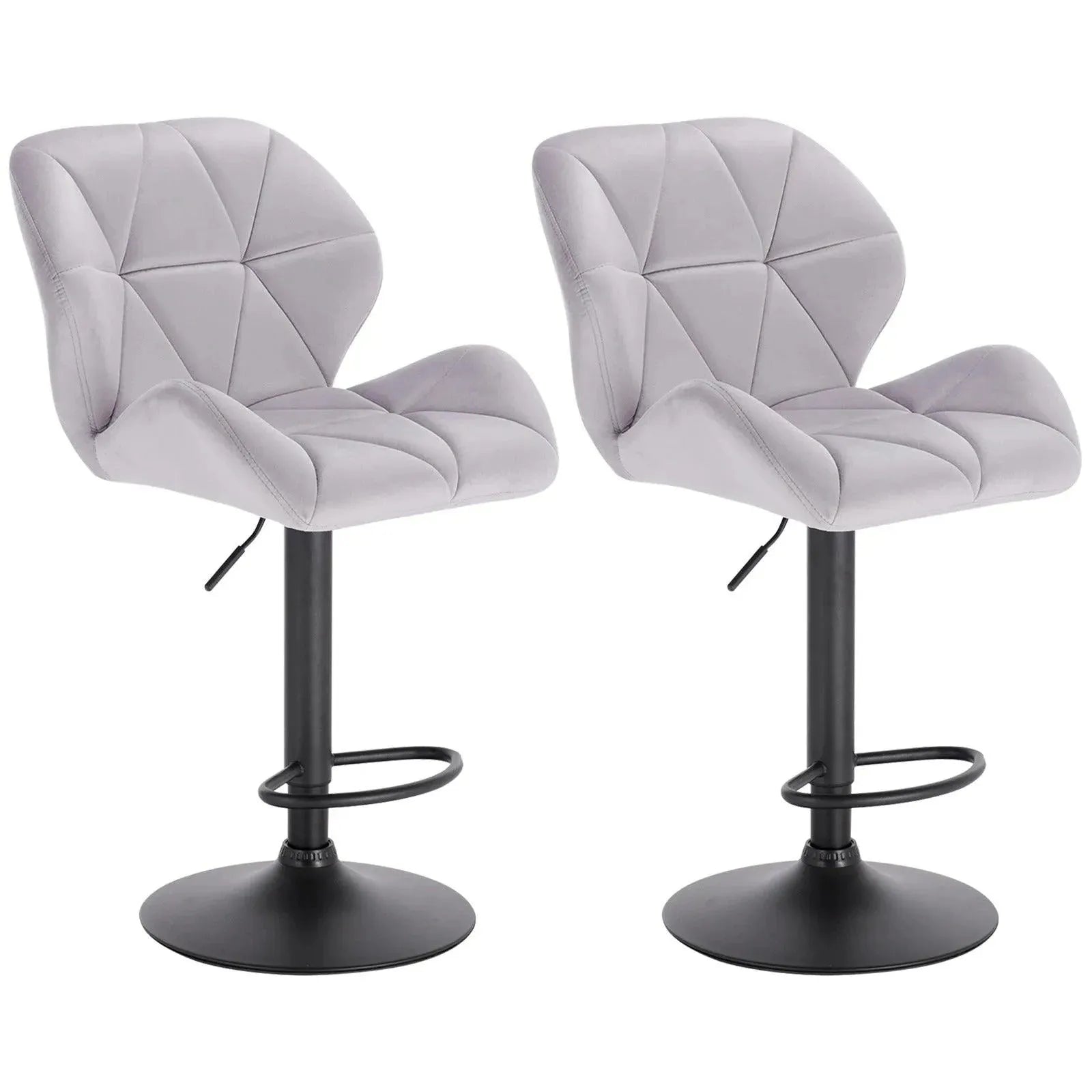 Feronza™ 2-Persoons Barstoelen met Verstelbare Draaifunctie en Gaslift voor Keuken en Eetkamer - Feronza